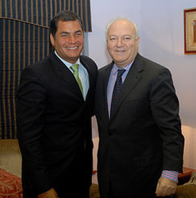 Rafael Correa y Miguel Ángel Moratinos