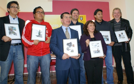 Los ganadores del Concurso Juan Montalvo en Madrid.